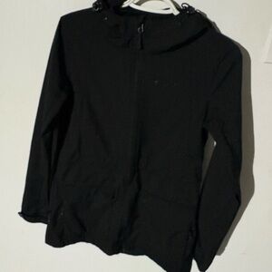 Women's Sleek Black Rain Jacket